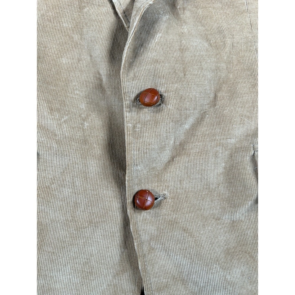 Vintage Levi's Blazer Men's 44 Beige Sport Corduroy Lined Elbow Patch USA Made - Picture 7 of 11